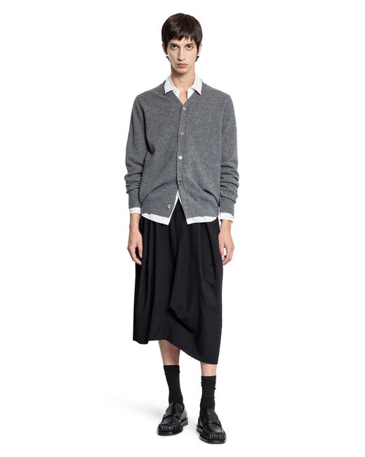 Comme des Garçons Gray Lambswool Cardigan for men