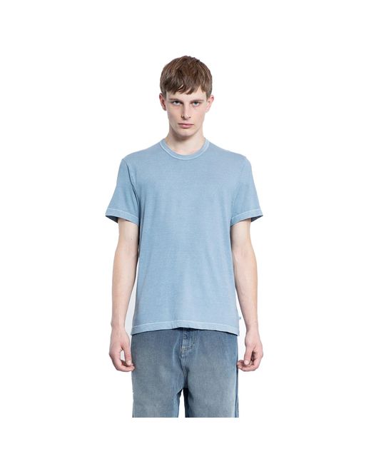 James Perse Blue Short Sleeve Crewneck T-Shirt for men