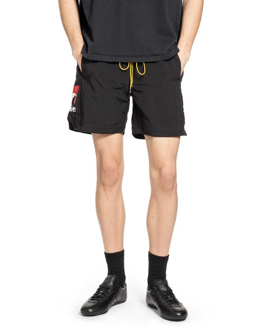Rhude Black Moonlight Logo Shorts for men