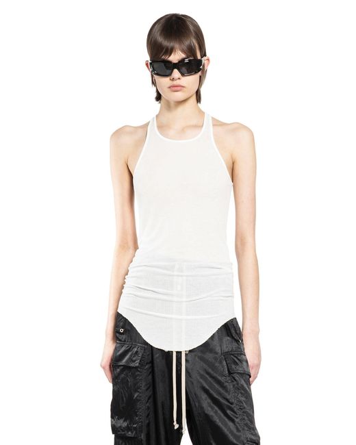 Rick Owens White Temple Basic Rib Tank