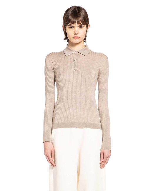 Max Mara Natural Lightweight Cashmere Silk Polo