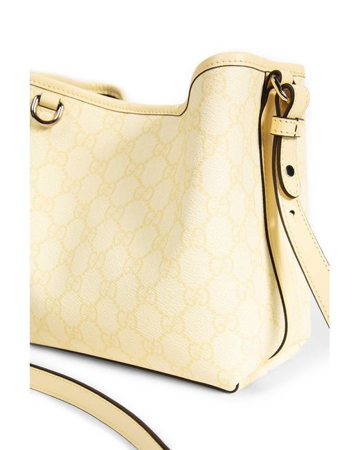 Gucci Natural Gg Emblem Small Bucket Bag