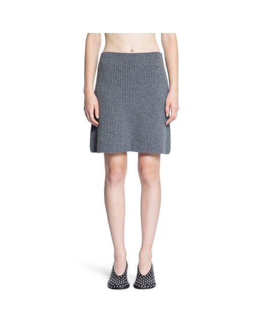 Jil Sander Black Wool Knit Mini Skirt