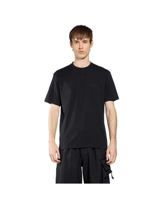 Y-3 Black Regular Cotton Short Sleeve Tee