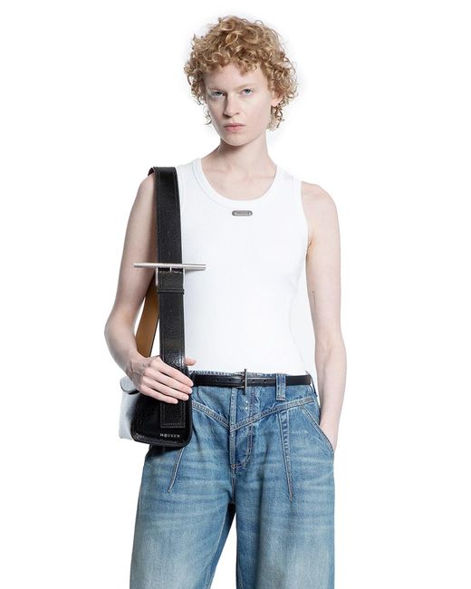 McQueen White Placket Tank Top