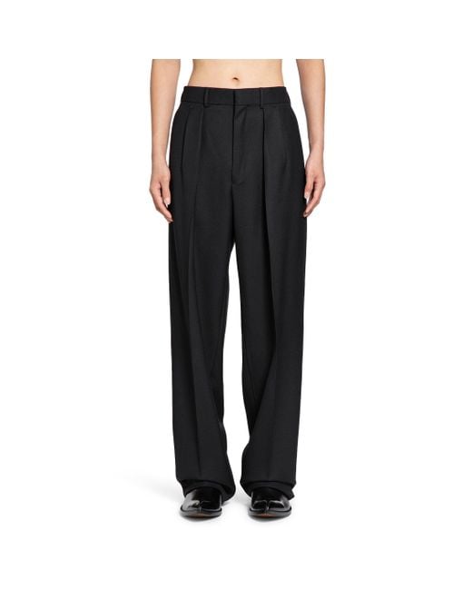 Tom Ford Black Double Pleat Trousers for men