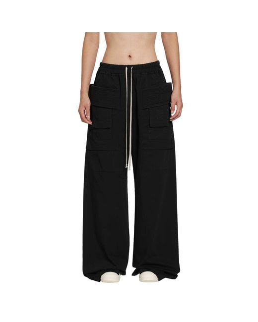 Rick Owens Black Tower Creatch Cargo Drawstring for men
