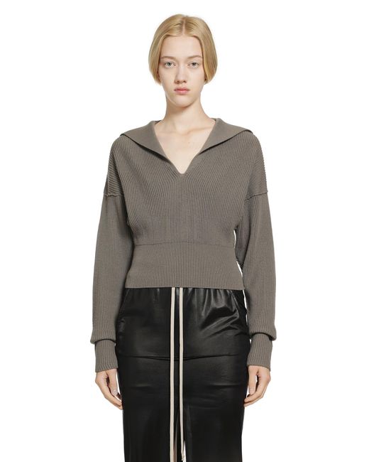 Rick Owens Gray Temple Dracu Cropped V