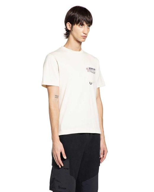 Moncler White T-Shirts & Tank Tops for men