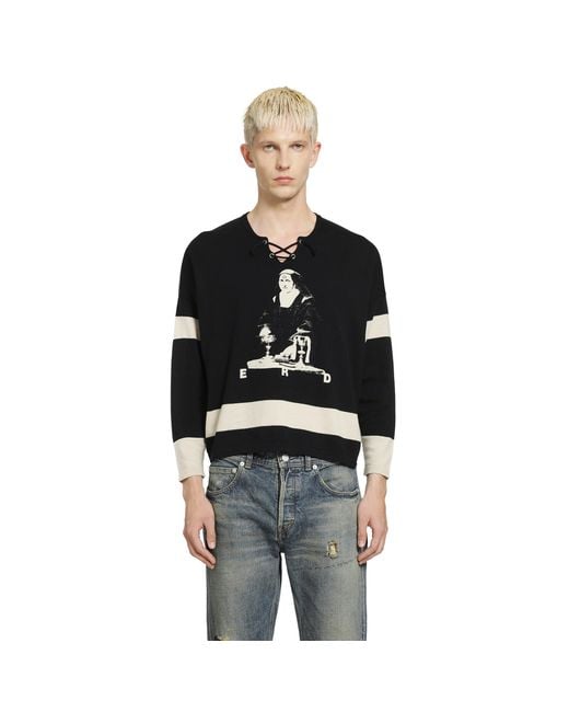 Enfants Riches Deprimes Black They Broke Me Hockey Jersey Sweater for men