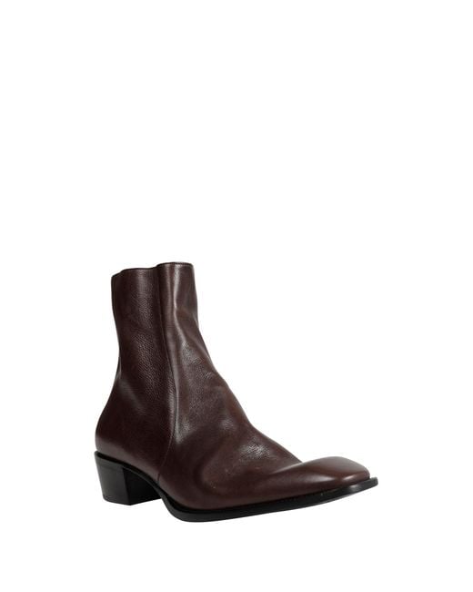 Saint Laurent Brown Stanton Ankle Boots for men