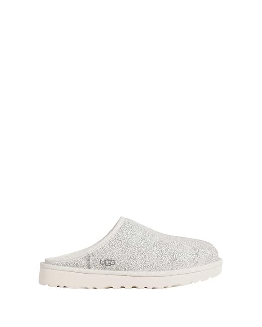 Ugg White Classic Slip-On Crackle Slippers for men