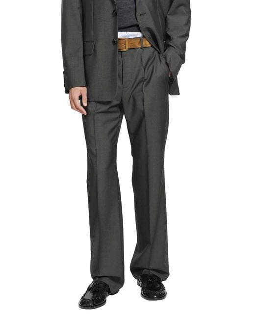 Valentino Gray Wool Tailored Trousers for men