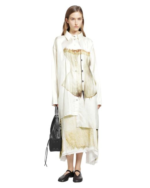 IA London Metallic Unbalanced Silk Shirt