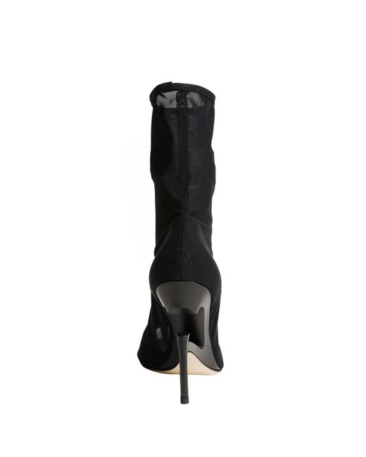 NVL-GARDE Black Broken Heel Ankle Sock Sandal