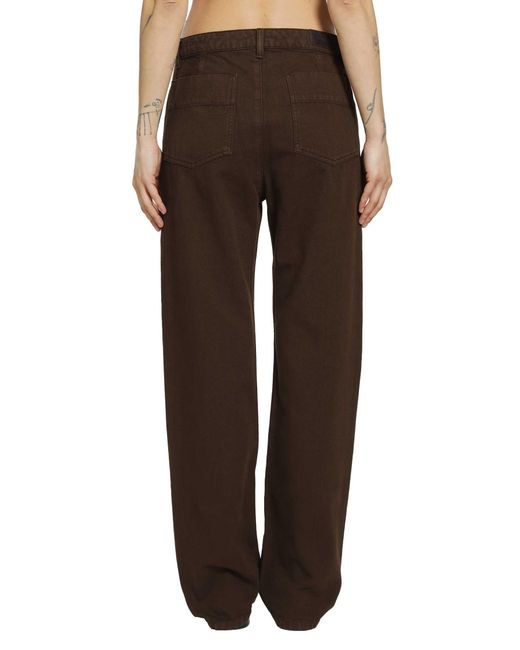 Lemaire Brown 5 Pocket Twisted Pants