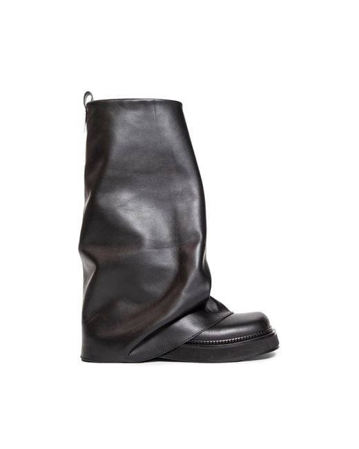 The Attico Black 'Robin' Combat Boots