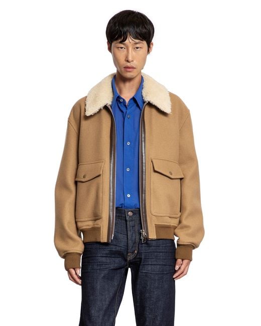Tom Ford Blue Blouson In Twill Affilato for men