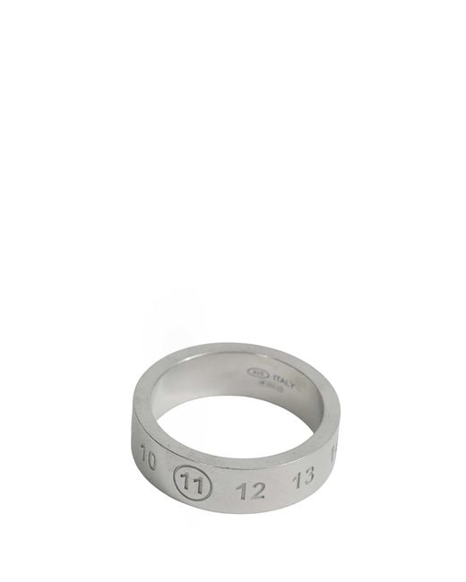 Maison Margiela Gray Numeric Ring 6.5 Mm for men