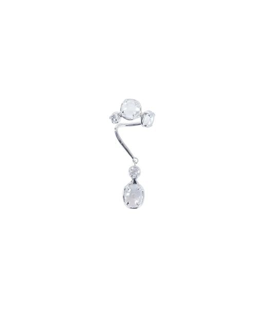 ALAN CROCETTI White Clear Drip Ear Cuff (Left)