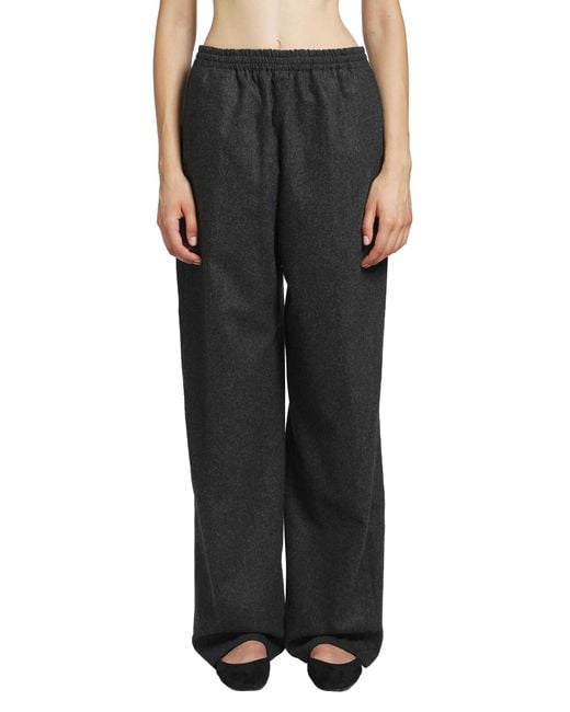 Jil Sander Black Wool Flannel Trousers