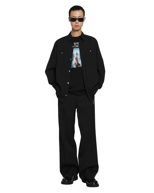 Undercover Black Cotton Gauze Shirt for men