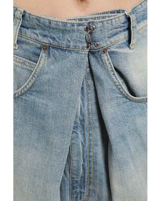 Maison Margiela Blue Wrap Denim Trousers for men