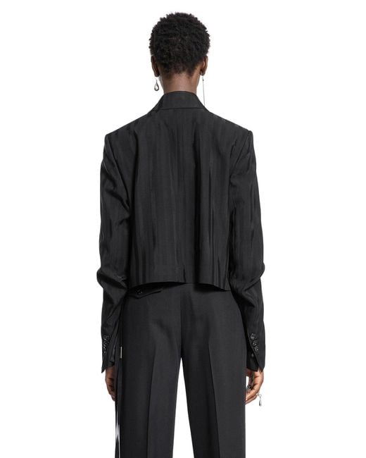 Ann Demeulemeester Black Inge Cropped Blazer