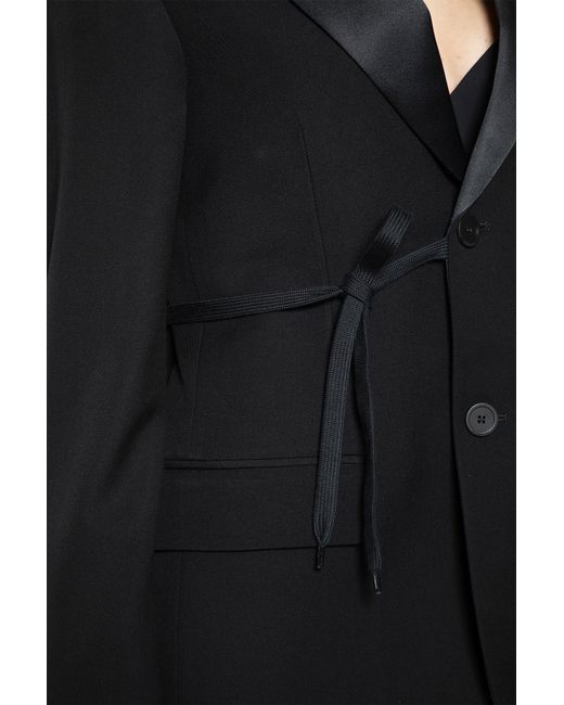 Balenciaga Black Wrap Tuxedo Blazer