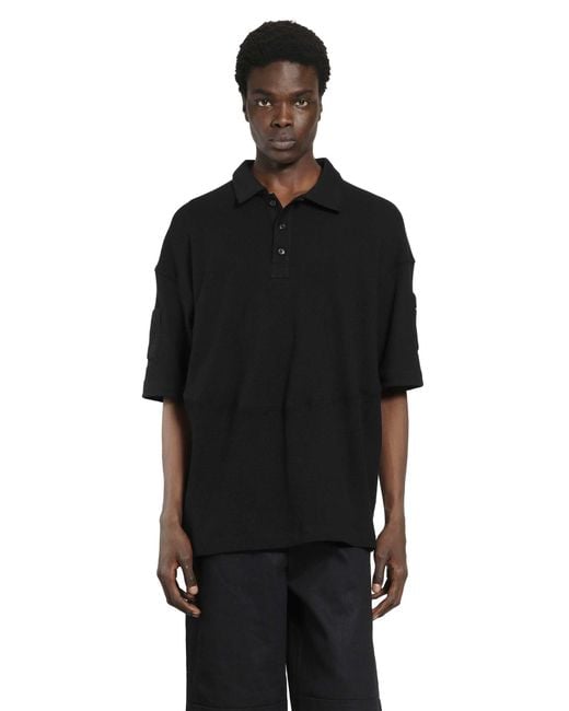 BRYAN JIMENE`Z Black Thermal Polo for men