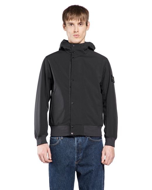 Stone Island Black 4100108 Light Soft Shell-R Jacket for men