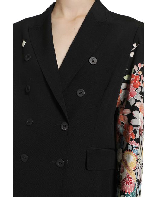 Ibrigu Black Traditional Kimono Blazer
