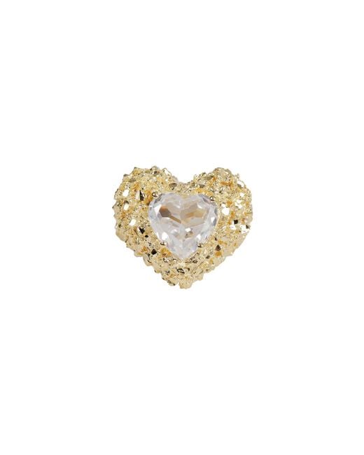 Veneda Carter Metallic Heart Cut Ring