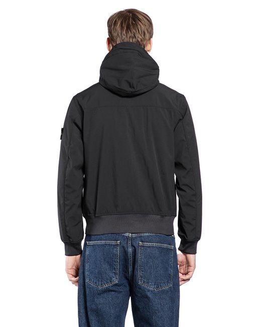 Stone Island Black 4100108 Light Soft Shell-R Jacket for men