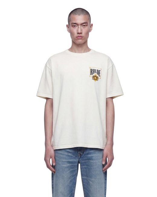 Rhude White Playing Card Tee for men