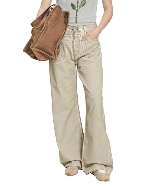 Acne Natural Overprint 5 Pocket Jeans