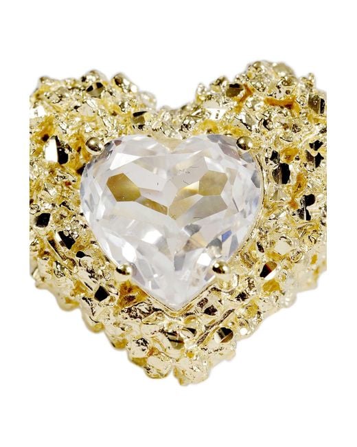 Veneda Carter Metallic Heart Cut Ring