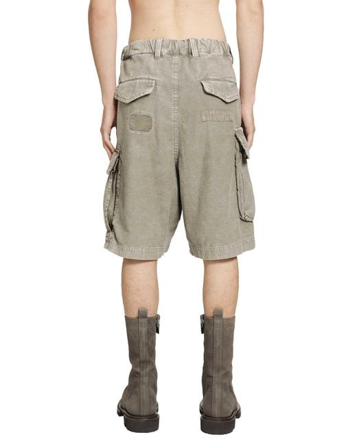 Maison Mihara Yasuhiro Natural Repaired Cargo Shorts for men