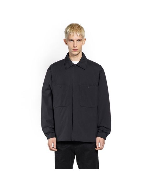 Laminar Black Padded Nylon Overshirt for men