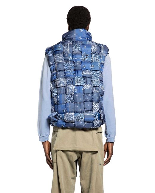 Kapital Blue Bandana Nylon Keel Weaving Vest for men