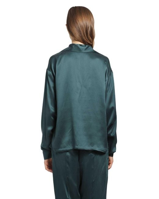 Tom Ford Blue Silk Satin Polo