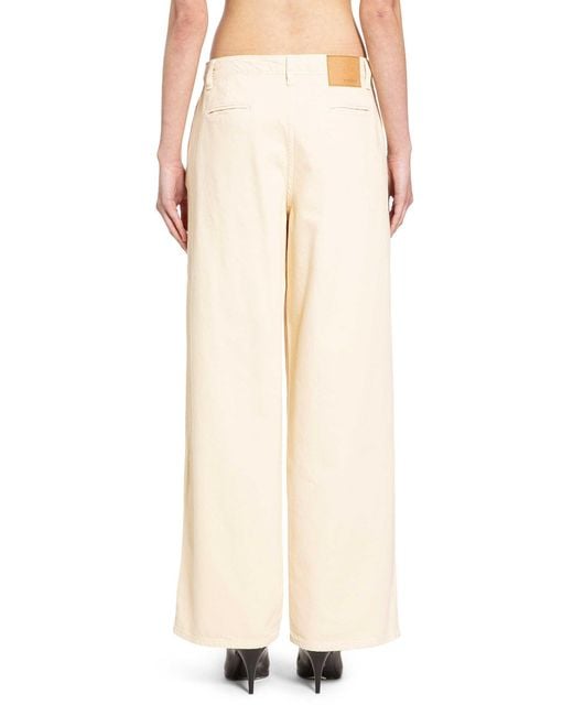 Magda Butrym Natural Wide Leg Denim Trousers