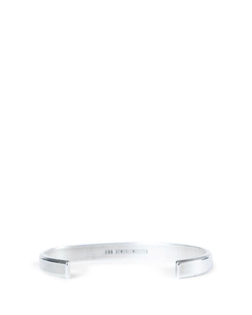 Ann Demeulemeester White Rein Minimalist Squared Bracelet for men