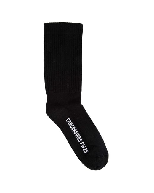 Rick Owens Black Concordians Mid Calf Socks for men