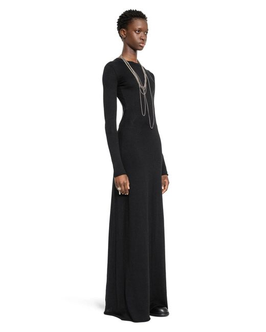 Ann Demeulemeester Black Eva Long Open Back Dress