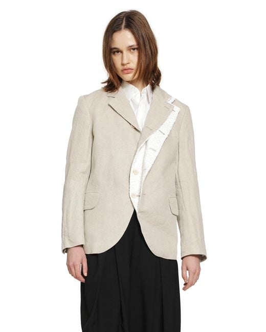 Comme des Garçons Natural Deconstructed Linen Blazer