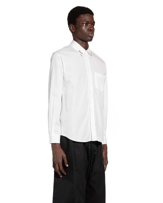 Simone Rocha White Classic Shirt With Embroidery for men
