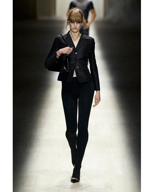 Gucci Black Fine Silk Faille Blazer