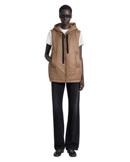 Max Mara Natural Padded Water-Repellent Hooded Gilet