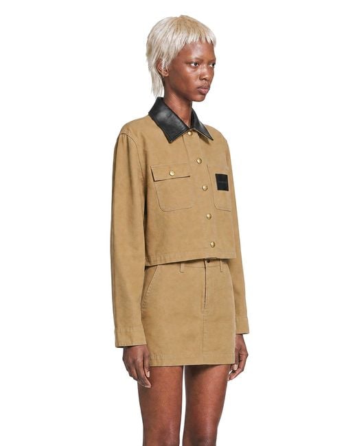 Balenciaga Natural Cropped Workwear Jacket